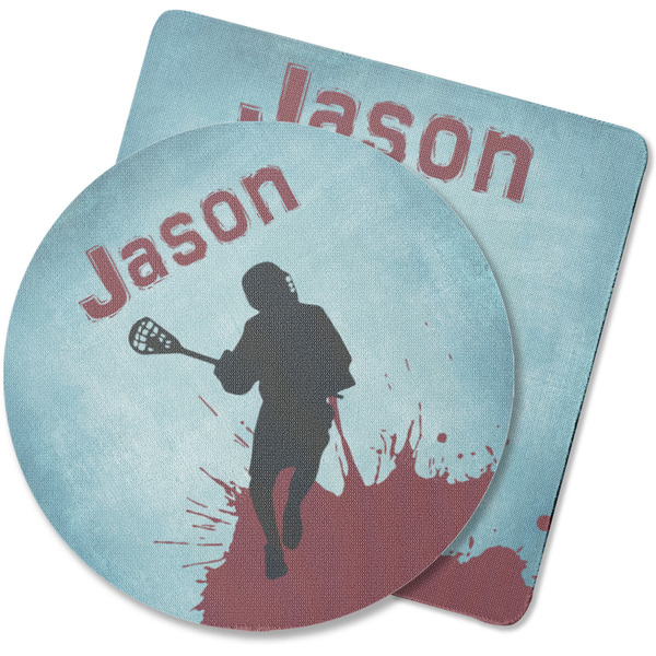 Custom Lacrosse Rubber Backed Coaster (Personalized)