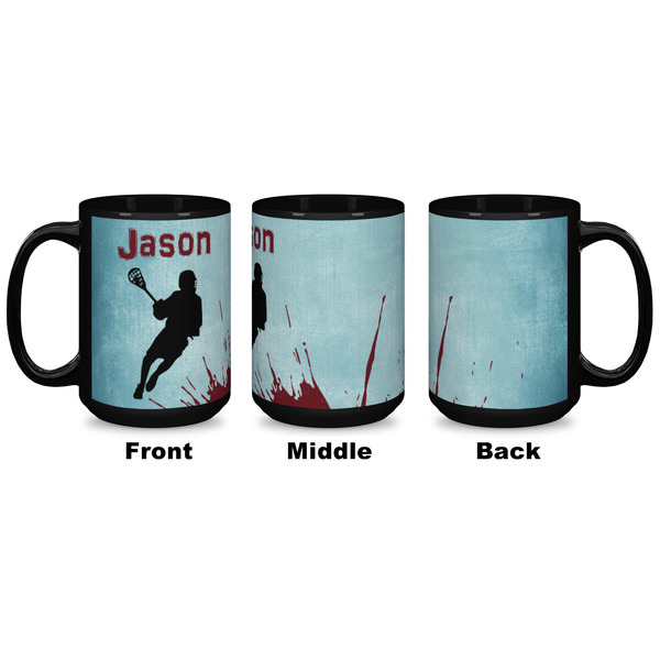 Lacrosse Coffee Mug - 15 oz - Black APPROVAL