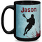 Lacrosse Coffee Mug - 15 oz - Black Full
