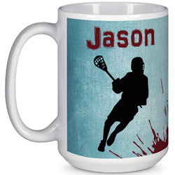 Lacrosse 15 Oz Coffee Mug - White (Personalized)