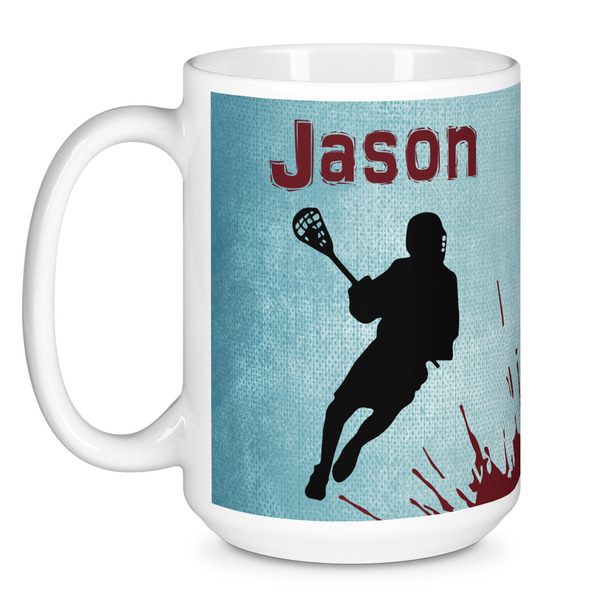 Lacrosse Coffee Mug - 15 oz - White