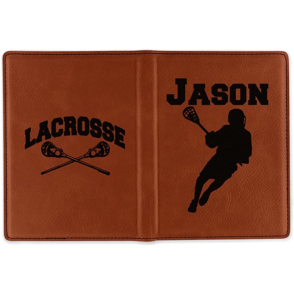 Lacrosse Cognac Leather Passport Holder Outside Double Sided - Apvl