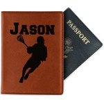 Lacrosse Passport Holder - Faux Leather - Double Sided (Personalized)