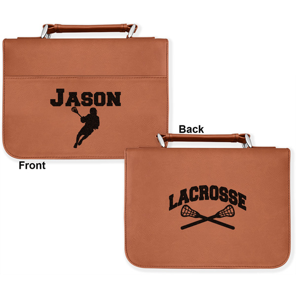 Lacrosse Cognac Leatherette Bible Covers - Large Double Sided Apvl
