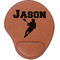Lacrosse Cognac Leatherette Mouse Pads with Wrist Support - Flat