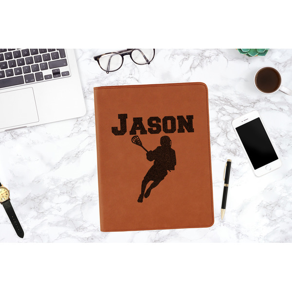 Lacrosse Cognac Leatherette Portfolios - Lifestyle Image