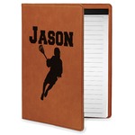 Lacrosse Leatherette Portfolio with Notepad - Small - Double Sided (Personalized)