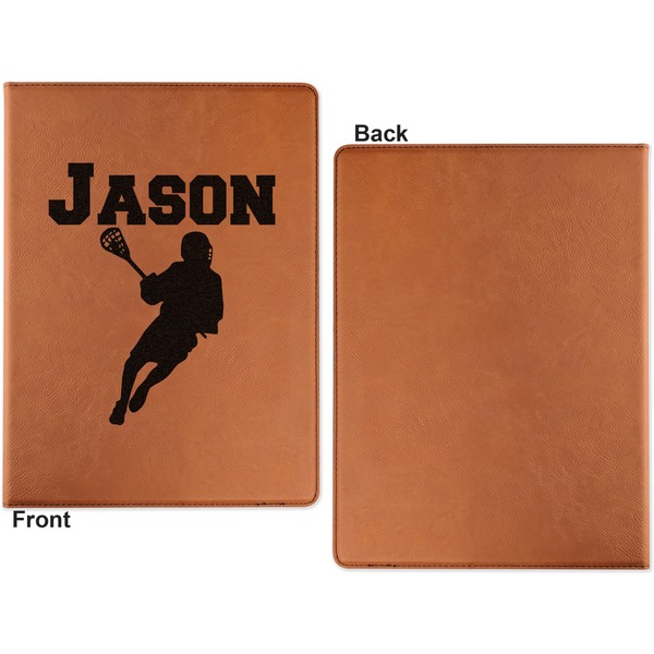 Lacrosse Cognac Leatherette Portfolios with Notepad - Small - Single Sided- Apvl