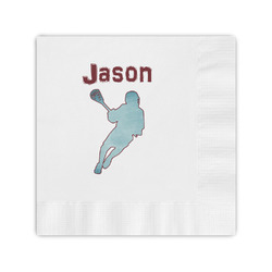 Lacrosse Coined Cocktail Napkins (Personalized)