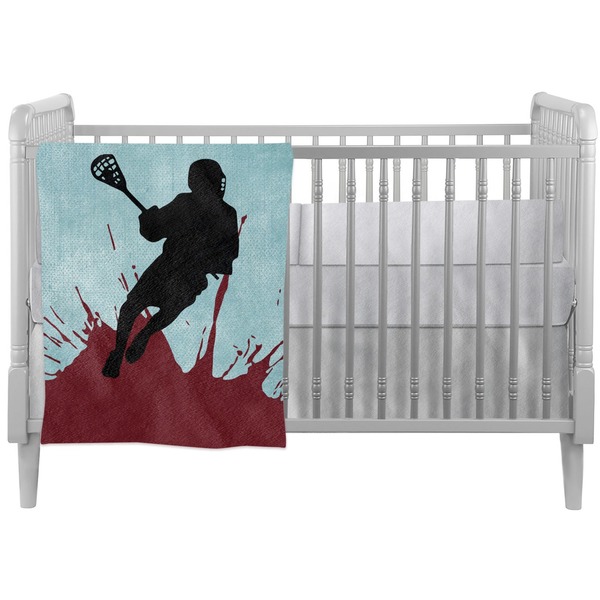 Custom Lacrosse Crib Comforter / Quilt (Personalized)
