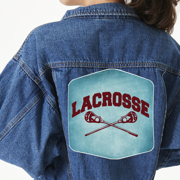 Custom Lacrosse Twill Iron On Patch - Custom Shape - 3XL