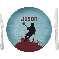 Lacrosse Glass Lunch / Dinner Plate 10" (Personalized)