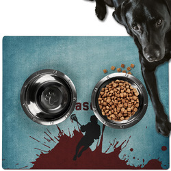 Lacrosse Dog Food Mat - Large w/ Name or Text
