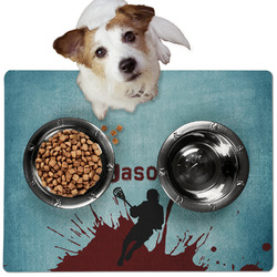 Lacrosse Dog Food Mat - Medium w/ Name or Text