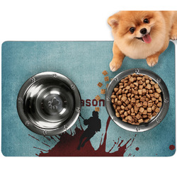 Lacrosse Dog Food Mat - Small w/ Name or Text