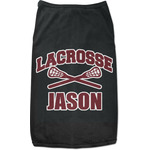 Lacrosse Black Pet Shirt (Personalized)