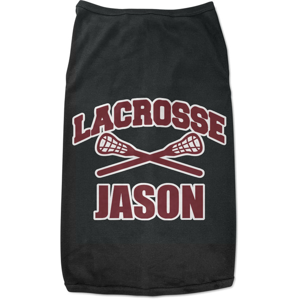 Custom Lacrosse Black Pet Shirt - S (Personalized)