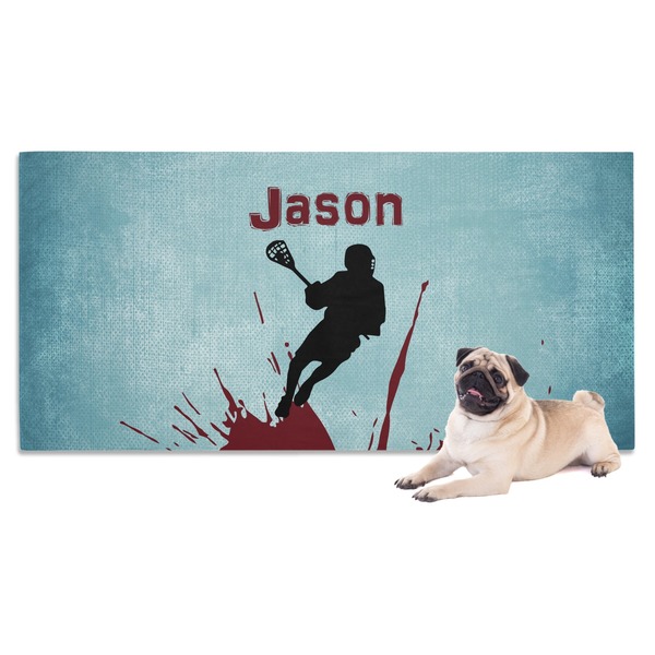 Custom Lacrosse Dog Towel (Personalized)
