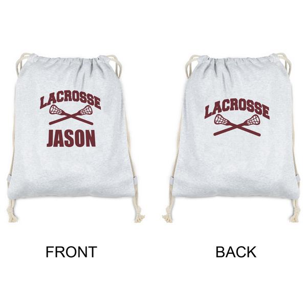 Lacrosse Drawstring Backpacks - Sweatshirt Fleece - Double Sided - APPROVAL