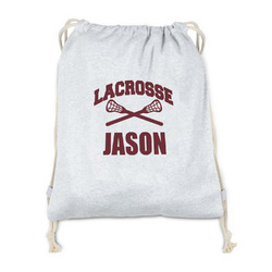 Lacrosse Drawstring Backpack - Sweatshirt Fleece - Single Sided (Personalized)