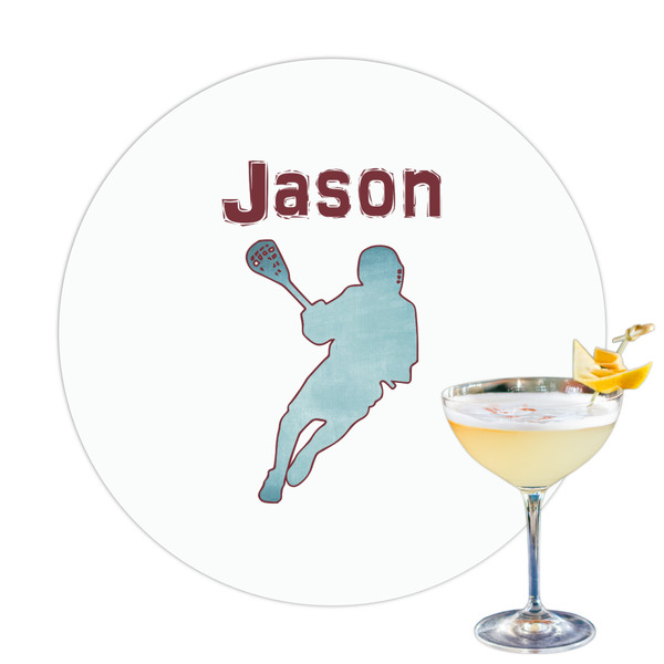 Custom Lacrosse Printed Drink Topper - 3.25" (Personalized)