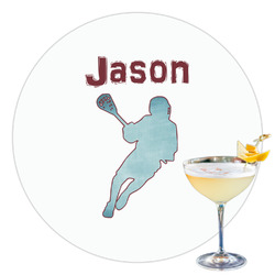 Lacrosse Printed Drink Topper - 3.5" (Personalized)