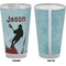 Lacrosse Pint Glass - Full Color - Front & Back Views