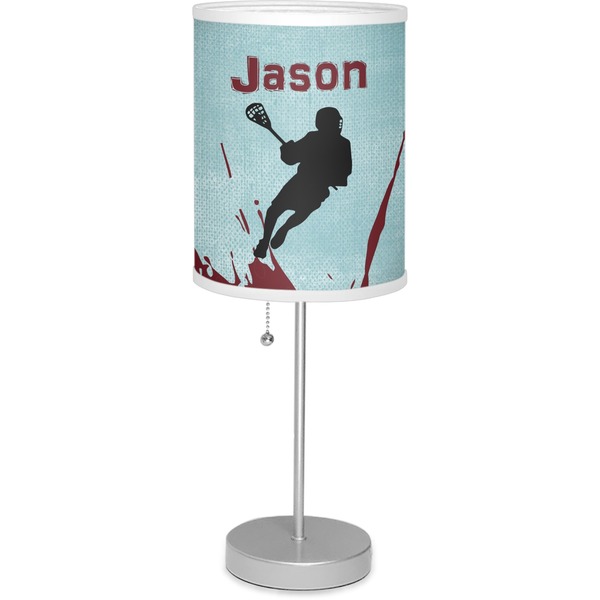 Custom Lacrosse Lamp with Drum Shade (Personalized)