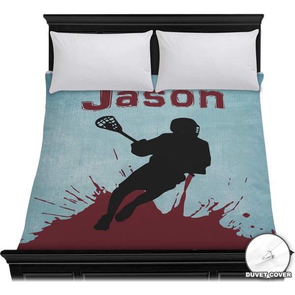 Custom Lacrosse Duvet Cover - Full / Queen (Personalized)