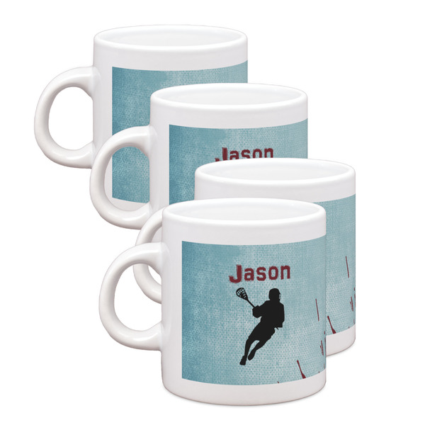 Custom Lacrosse Single Shot Espresso Cups - Set of 4 (Personalized)