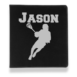 Lacrosse Leather Binder - 1" - Black (Personalized)