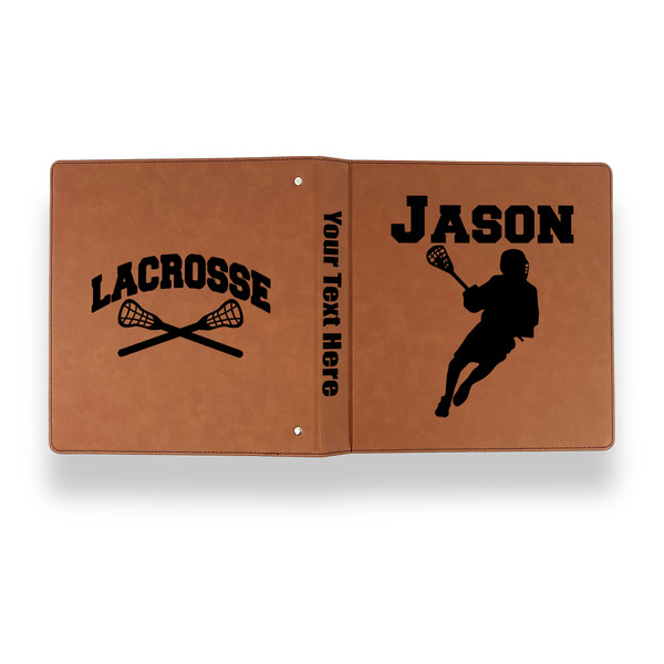Lacrosse Leather Binder - 1" - Rawhide - Back Spine Front View