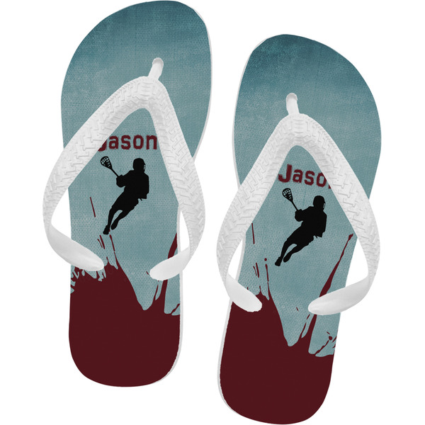 Custom Lacrosse Flip Flops - Small (Personalized)