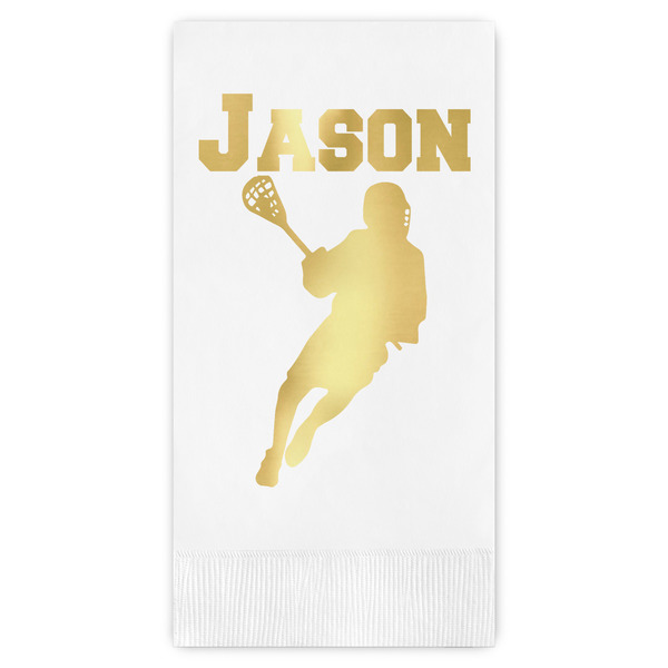 Custom Lacrosse Guest Napkins - Foil Stamped (Personalized)