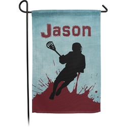 Lacrosse Small Garden Flag - Double Sided w/ Name or Text