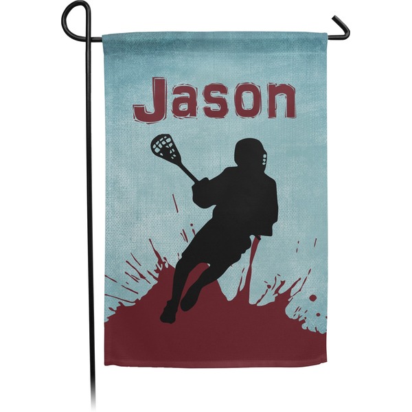 Custom Lacrosse Small Garden Flag - Double Sided w/ Name or Text