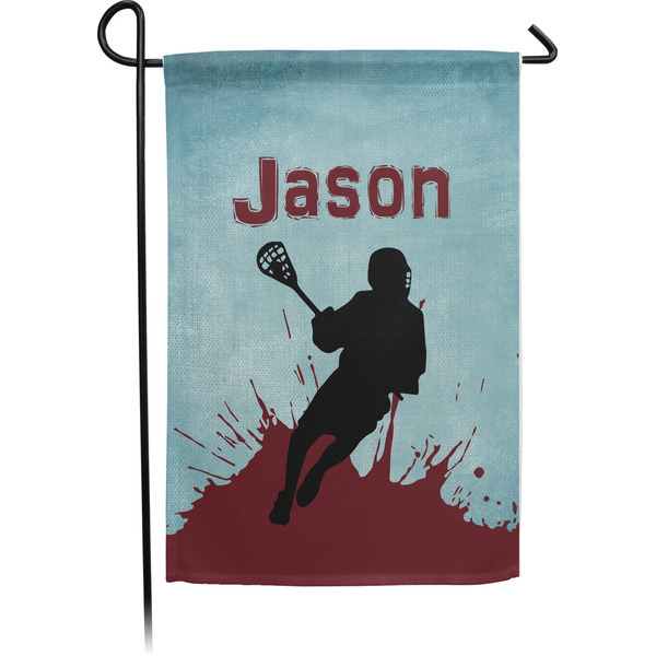 Custom Lacrosse Small Garden Flag - Single Sided w/ Name or Text