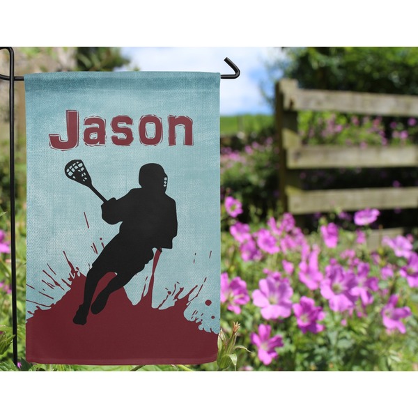 Lacrosse Garden Flag - Outside In Flowers