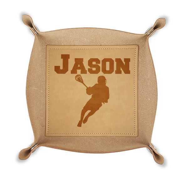 Custom Lacrosse Genuine Leather Dice Tray (Personalized)