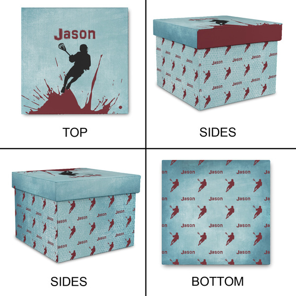 Lacrosse Gift Boxes with Lid - Canvas Wrapped - Large - Approval