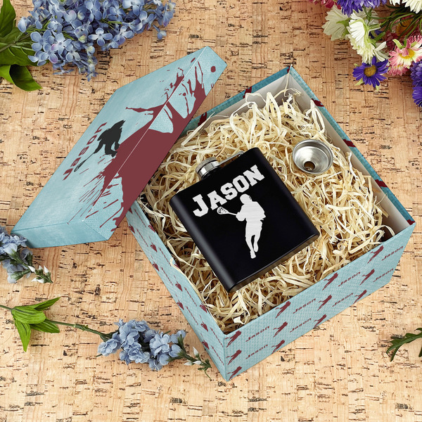 Lacrosse Gift Boxes with Lid - Canvas Wrapped - Large - In Context