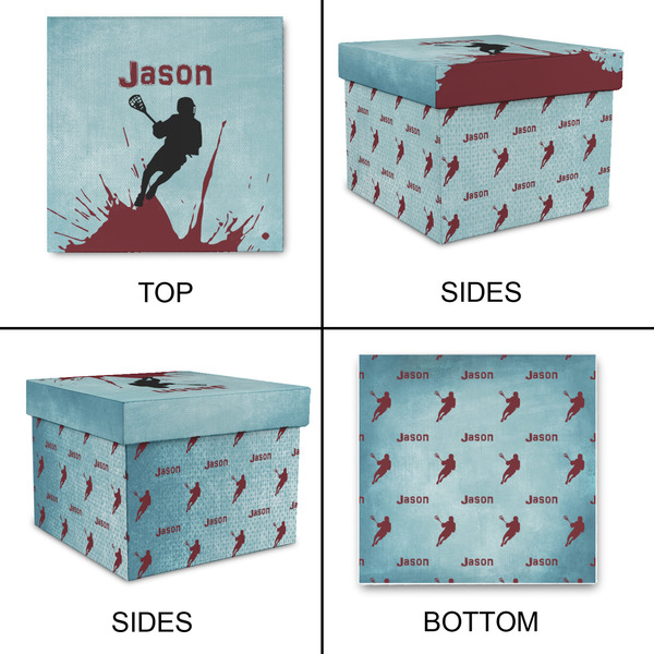 Lacrosse Gift Boxes with Lid - Canvas Wrapped - Medium - Approval