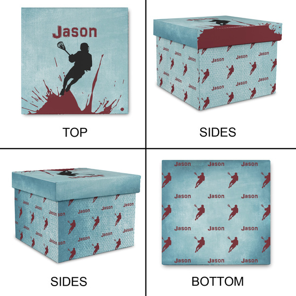 Lacrosse Gift Boxes with Lid - Canvas Wrapped - Small - Approval