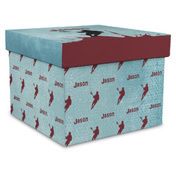 Lacrosse Gift Box with Lid - Canvas Wrapped - XX-Large (Personalized)