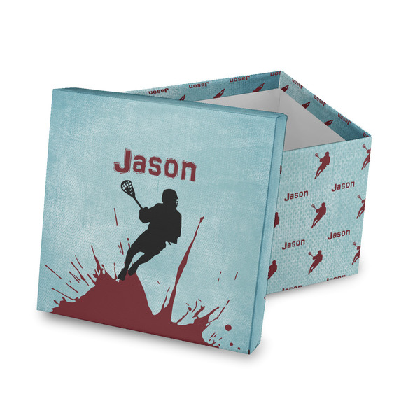 Custom Lacrosse Gift Box with Lid - Canvas Wrapped (Personalized)