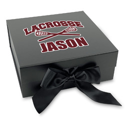 Lacrosse Gift Box with Magnetic Lid - Black (Personalized)