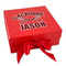 Lacrosse Gift Boxes with Magnetic Lid - Red - Front