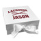 Lacrosse Gift Boxes with Magnetic Lid - White - Front