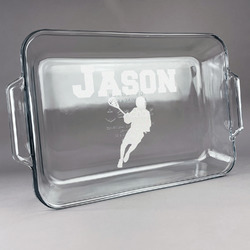 Lacrosse Glass Baking Dish with Truefit Lid - 13in x 9in (Personalized)
