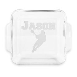 Lacrosse Glass Cake Dish with Truefit Lid - 8in x 8in (Personalized)